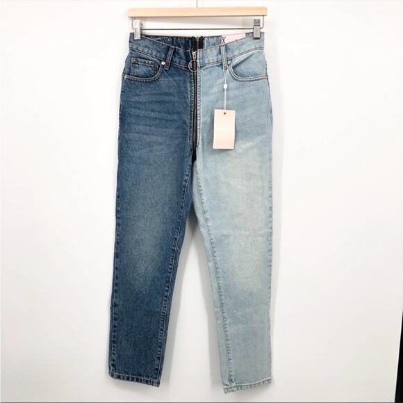Revice Yin Yang Crops in Tokyo Wash Jeans Two-Tone Denim 26 NEW - Picture 1 of 10